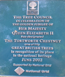 Tortworth Chestnut plaque